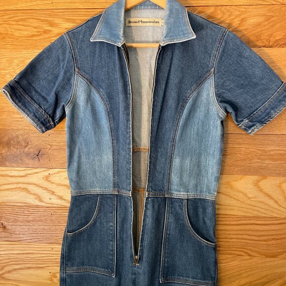 Stoned Immaculate blue jean baby denim jumpsuit – Small - Picture 1 of 7